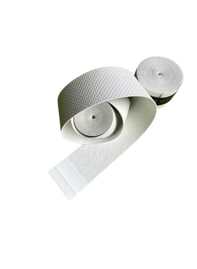 Durable Anti-Slip PU and PU+EVA Material Sticky Over Grips for Padel,Tennis and Badminton Racket (PU + EVA, Black/White)