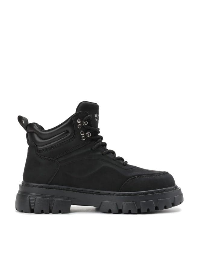 Men's Fashion Sneaker Martin Boots Lace Up High top Ankle Boot Lightweight Breathable Comfortable Slip Resistant Protective Walking Shoes Indoor Outdoor