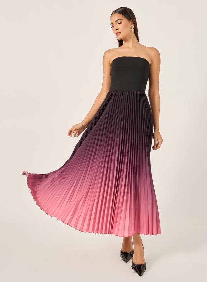 Ombre Pleated Dress