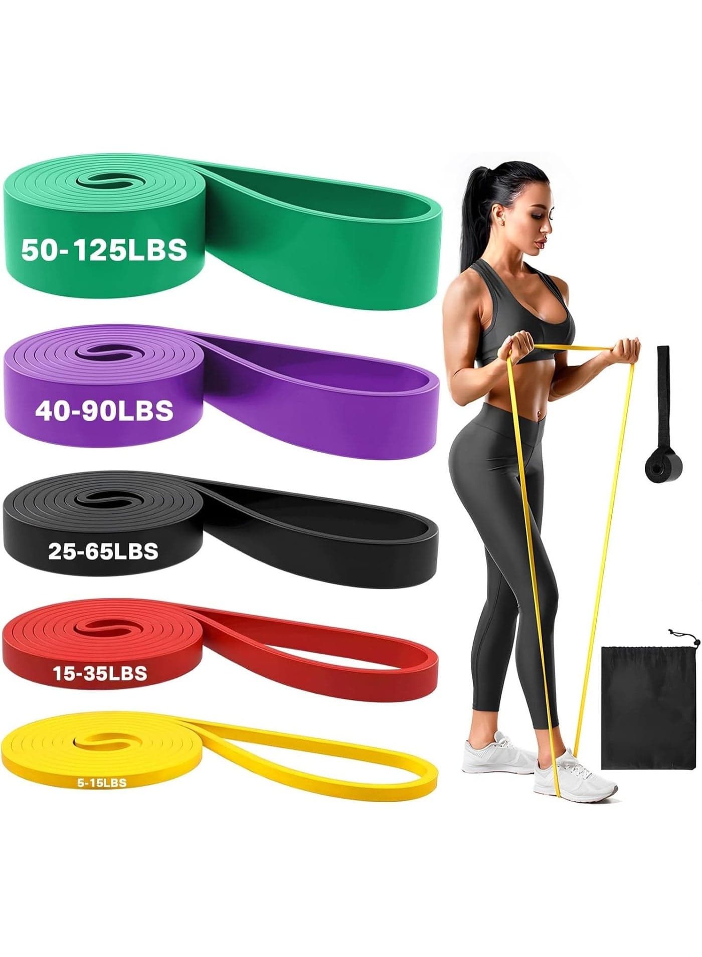 Resistance Band, Pull Up Bands, Pull Up Assistance Bands, Workout Bands, Exercise Bands, Resistance Bands Set for Legs, Working Out, Muscle Training, Physical Therapy, Shape Body