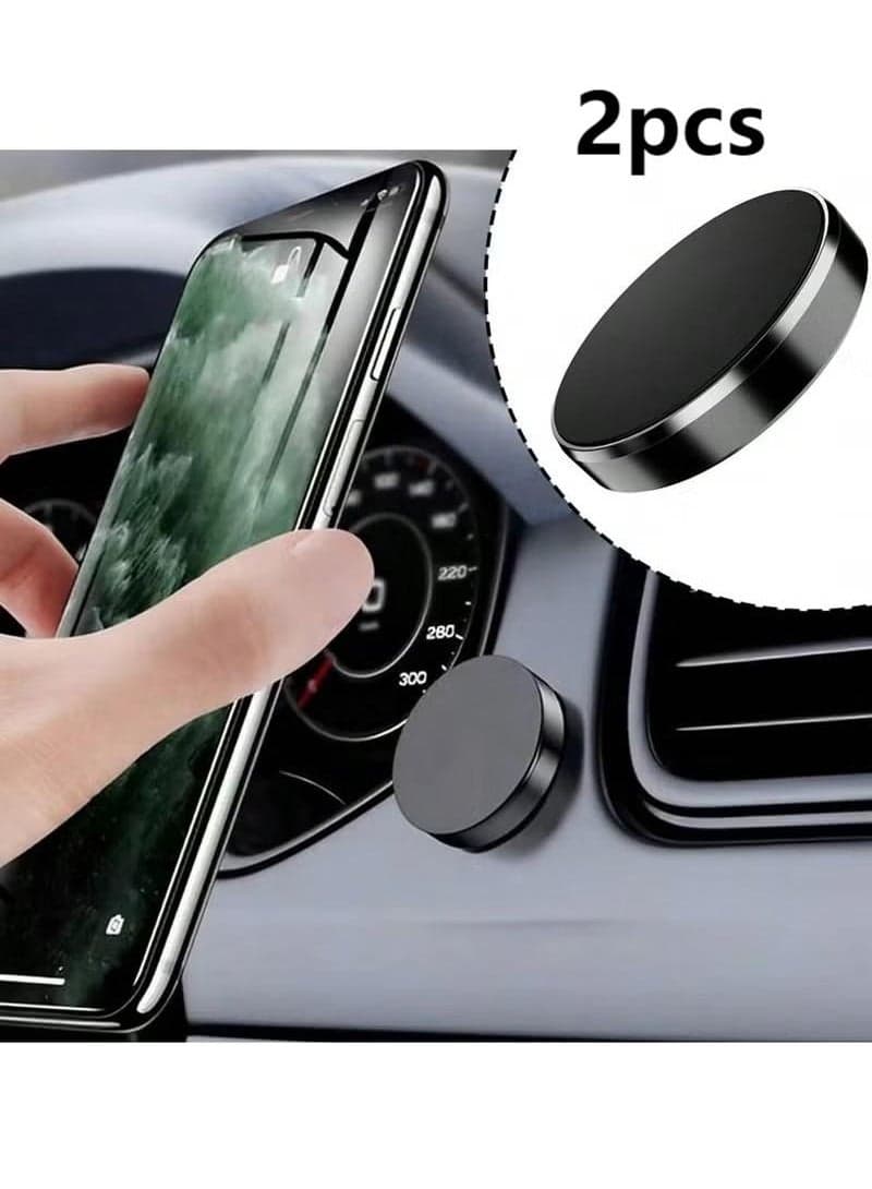 2pcs Magnetic Car Phone Holder For Car Dashboard Truck Windshield Table Suitable For Tablets Smartphones Flat Universal Magnetic Kit