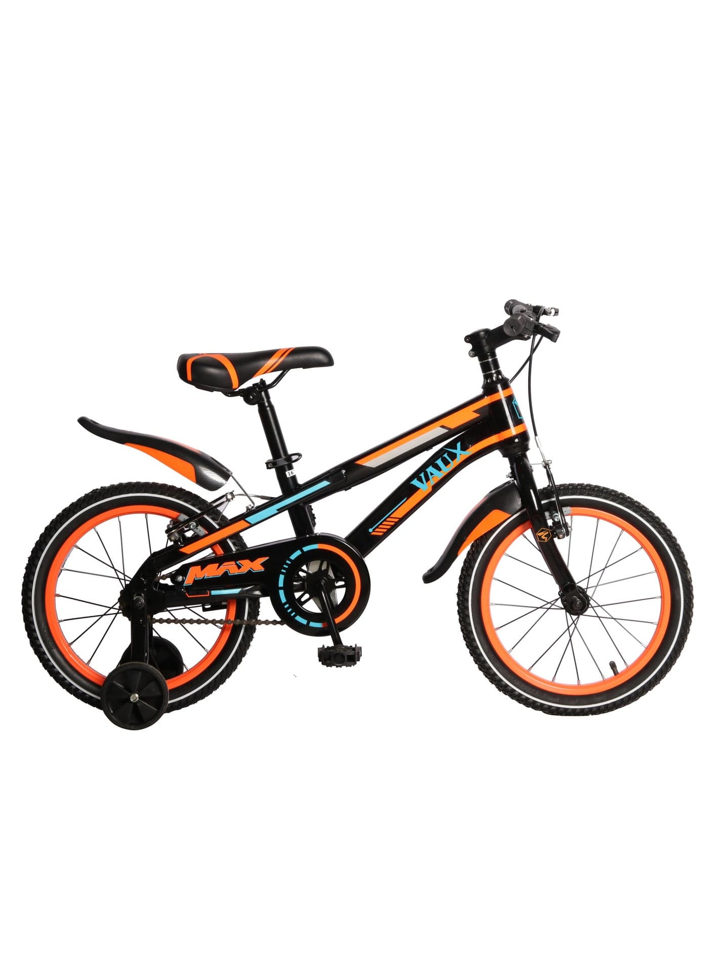 Max Kids Road Bike || 16 Inch Wheel Size || For Boys Girls|| Adjustable Seat || 16 Inch Training Wheels - Orange