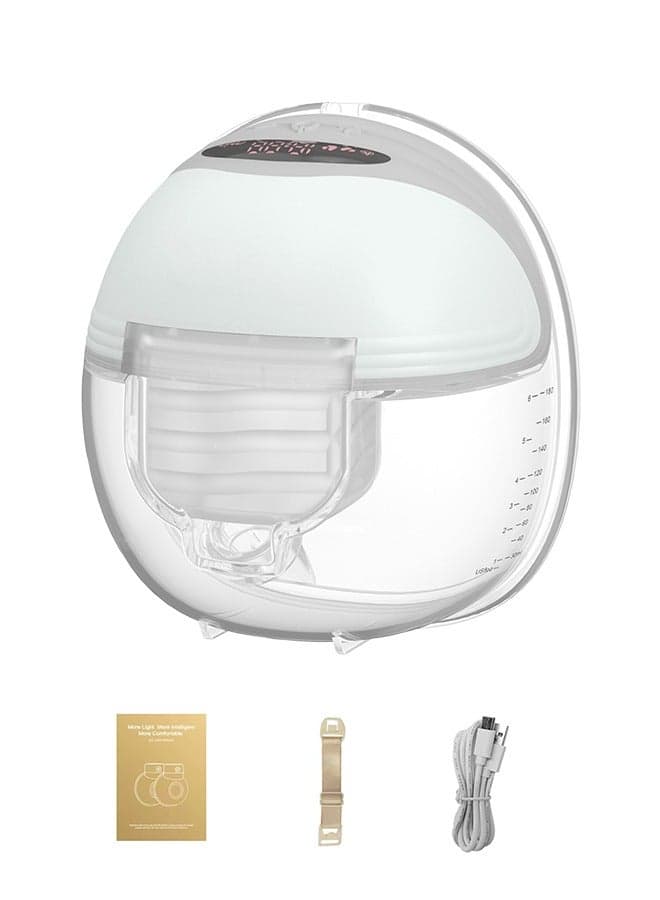 Electric Wearable Breast Pump Hands Free ,3 Modes & Digital Display, <45dB Quiet, Leak-Proof Design (Perfect Gift) White