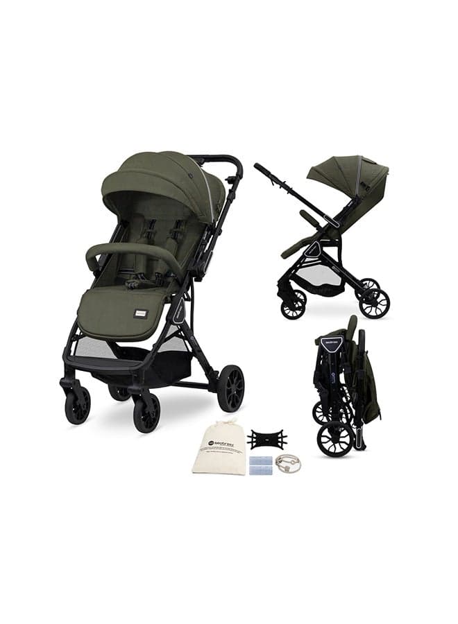 Neobreez QUINT Reversible Handle Lightweight Compact Travel Stroller, Foldable Baby Stroller, Pushchair, Toddler Baby Trolley, Waterproof UPF 50+Canopy,0-4yrs,22kg,3yrs Warranty