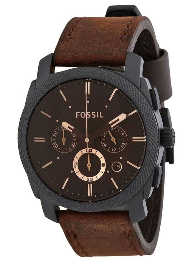 Men Water Resistant Leather Chronograph Watch FS4656