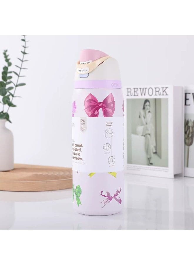 Freesip Insulated Stainless Steel Water Bottle With Straw For Sports And Travel, Bpa-Free, LIMITED EDITION UO Exclusive 32OZ