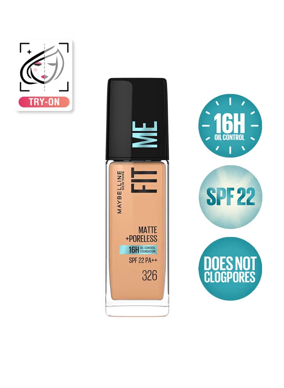 Fit Me Matte & Poreless Foundation 16H Oil Control with SPF 22 - 326