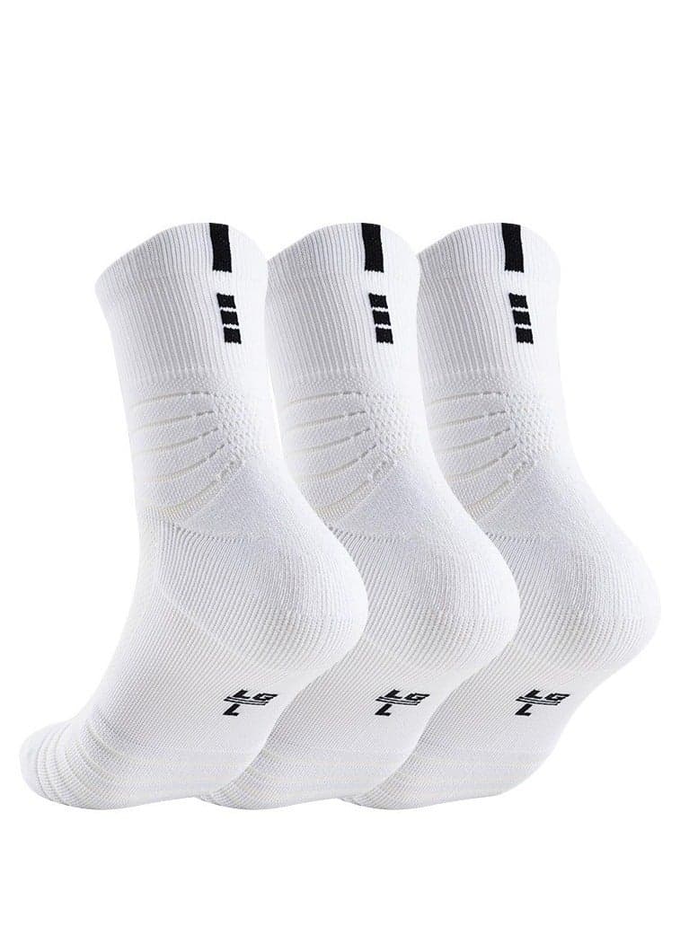 3 Pairs Men's Sports Socks Anti-Blister Moisture Wicking Athletic for for Football Basketball Sports and Running Grip Socks