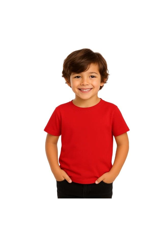 NENOUSH Kids Unisex T-Shirt For Boys & Girls | Soft Cotton Half Sleeve Tee | Comfortable Round Neck Everyday Wear | Casual Outfit For School,Play
