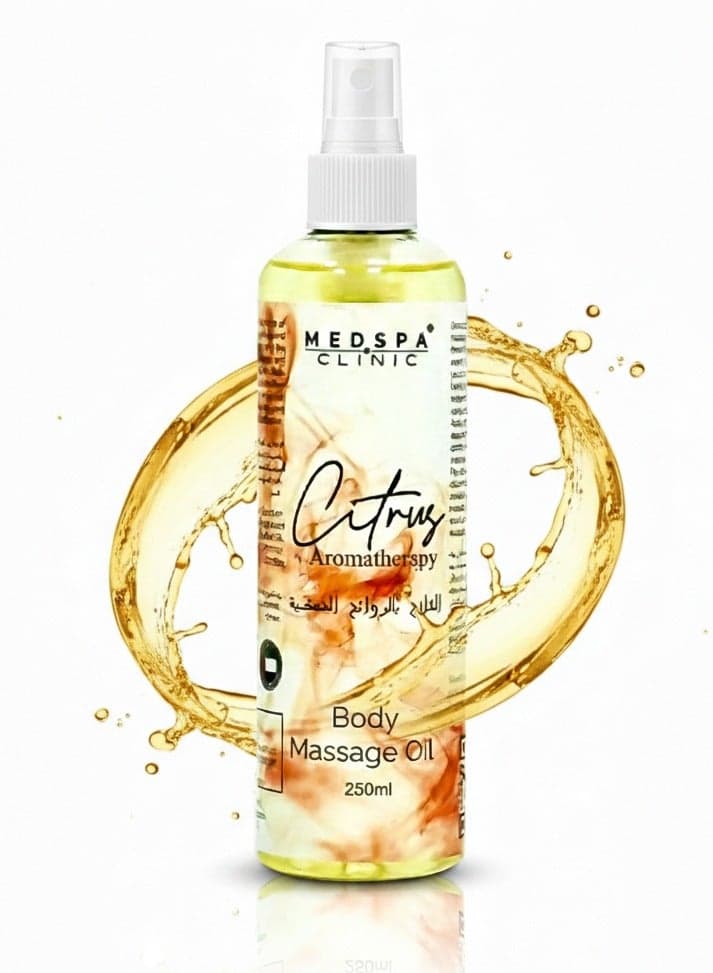 Citrus Body Massage Oil. 250ml Refreshing Aromatherapy Blend - Soothes and Nourishes for Deep Tissue Massage.