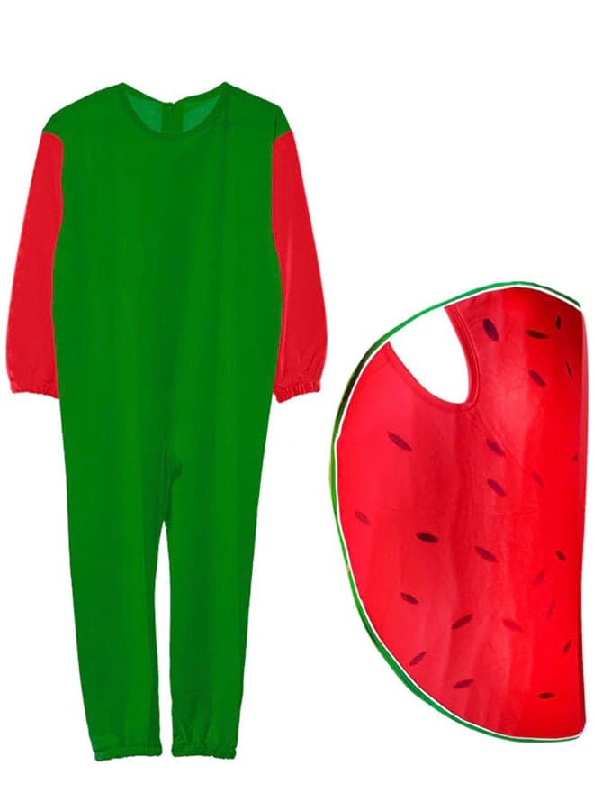 Kids Watermelon Fruit Costume Set – Food Theme Fancy Dress Outfit for Boys & Girls of age 8 to 9 years