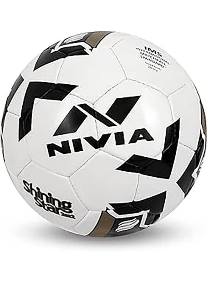 Shining Star - 2022 Football Ball | Unisex | Rubberized Stitched Football | 32 Panels | International Match Ball | Soccer Balls | Training Football Ball | Size - 5