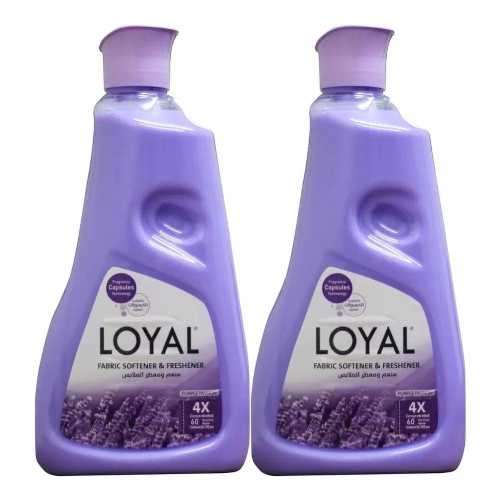 Loyal Fabric softener & Freshener Liquid 4X Concentrated Purple Passion- 2X750ml