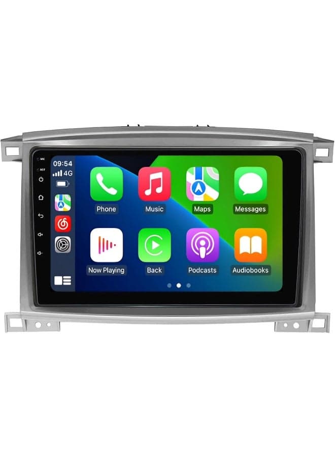 Android Car Stereo Screen For Toyota Land Cruiser 100 GX LC100 Lexus LX470 2002-2007 With Apple Carplay Android Auto Wireless WiFi AHD Camera Included Fast Interface 4G Bluetooth (4+32GB 8CORE)