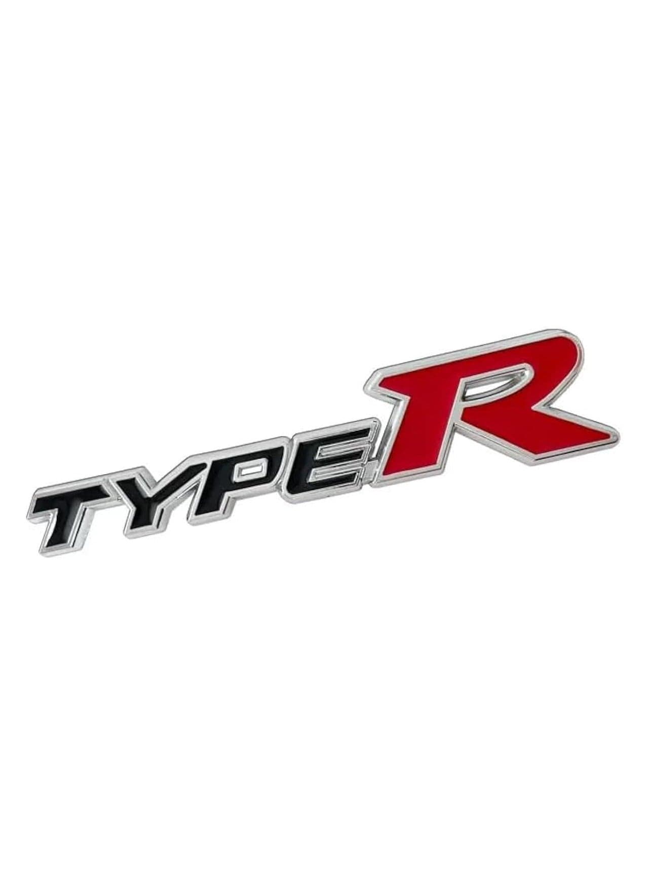 3D Metal Car Letter Fender Emblem Side Rear Tail Trunk Decals Emblem Badge Logo Sticker Decal Styling Auto Accessories Compatible with Honda TYPE R Civic XR-V HR-V Accord (Black with Red)
