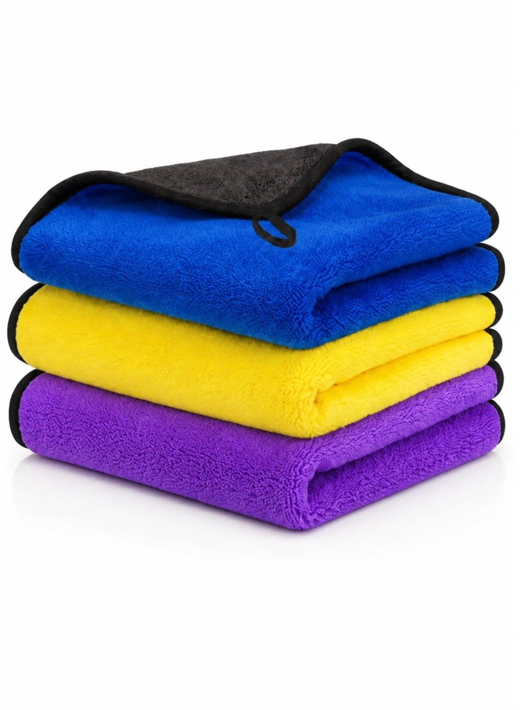 3pcs Microfiber Car Drying Towel for Car Cleaning and Detailing, Double Sided, Extra Thick Plush Microfiber Towel Lint Super Absorbent Detailing Towel for Car, Windows, Screen and Kitchen