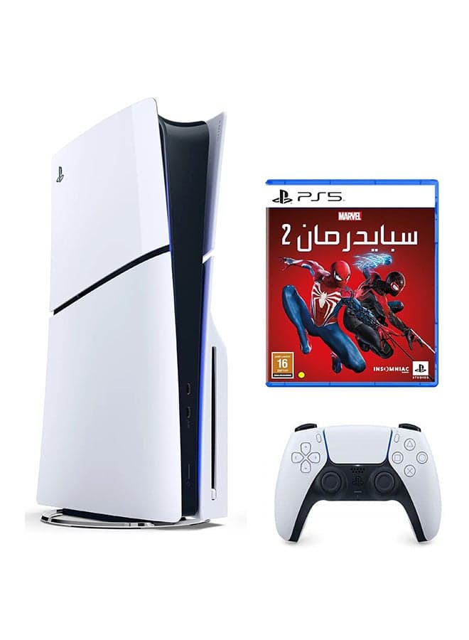 PlayStation 5 Slim Disc Console KSA Edition With Spiderman 2 (Arabic / English Version)