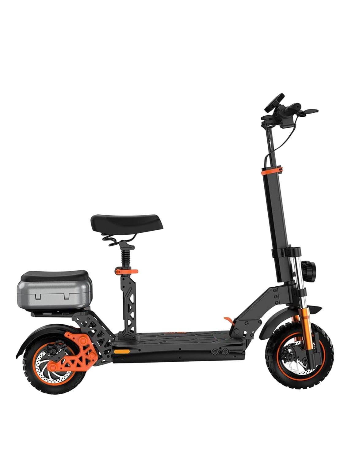 M5 Pro 1500W Fast Speed Adult E-Scooter, Max Speed Up to 80Km/h, 48V 18AH Battery, 45KM Range, Dual Disc Brakes, Foldable Off-Road Electric Scooter with Dual LED Headlights, Rear View Mirror, Luggage Box, Phone Holder, Bluetooth Speaker, App-Connected, IPX4 Waterproof, Heavy Duty Brushless Motor Scooter, Dual Suspension, Aluminum Frame, Portable Urban Mobility E-Bike