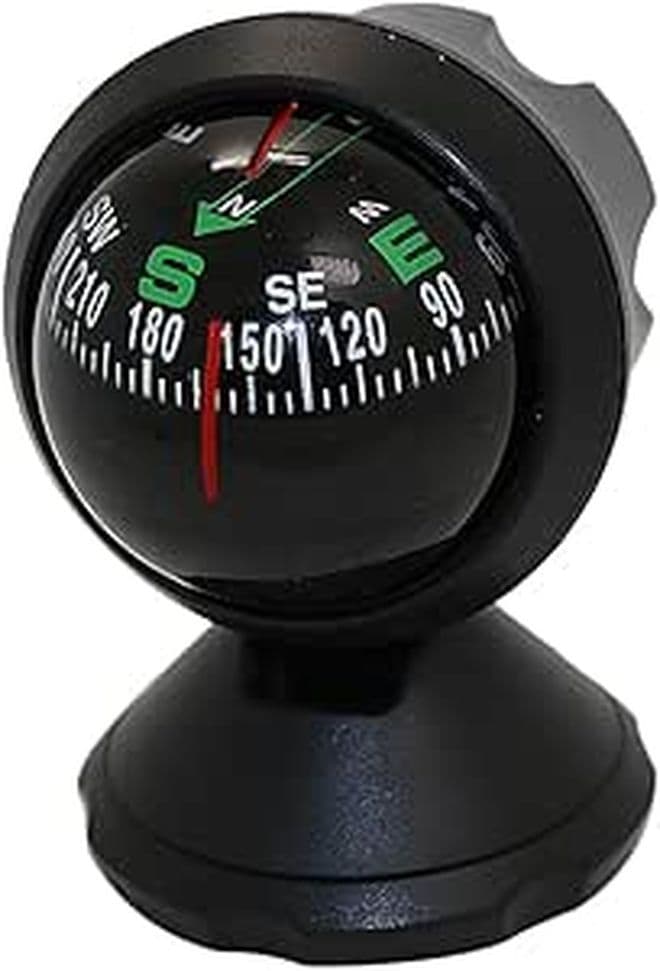 Mini Car Compass Ball With Strong Adhesive For Dashboard Navigation Sturdy Adjustable Angle Interior Car Accessories