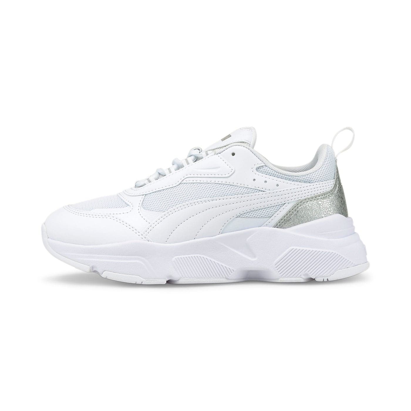 Cassia Distressed Womens White Sneakers