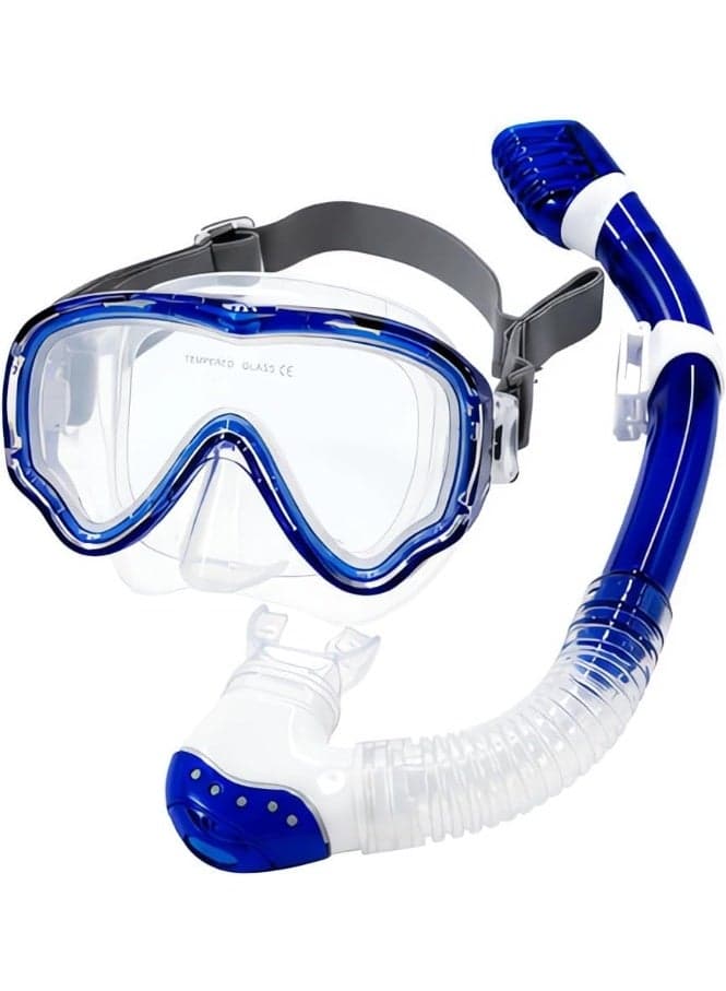 Kids Snorkel Set for Age 4-14 - Dry Top Kids Snorkel Set for Boys Girls Junior Youth Children Diving Mask with Big Eyes - Anti-Fog Snorkeling Mask and Snorkel Set