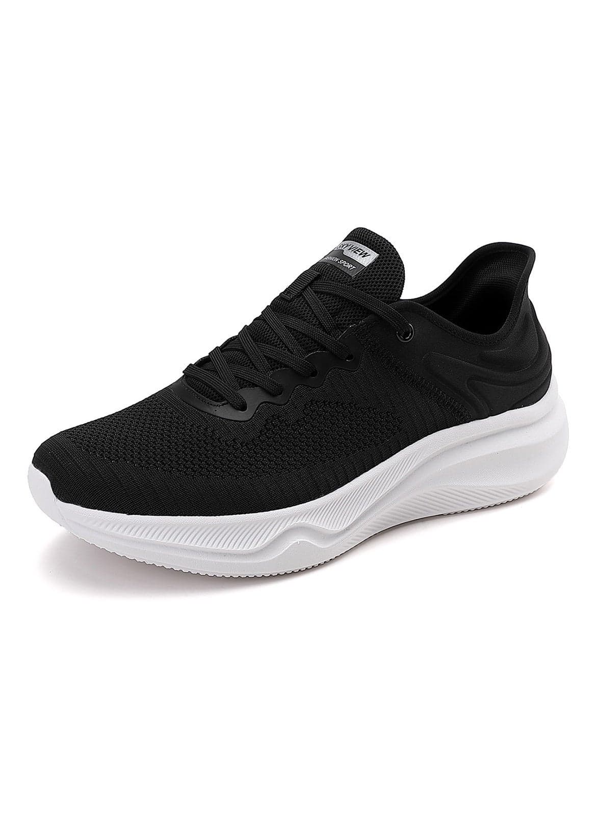 Athlesiure Men's Slip-ins Running Shoes Comfortable Lightweight Sports Walking Shoes Lace-Up Tennis Breathable Athletic Gym Workout Cross Training Sneakers