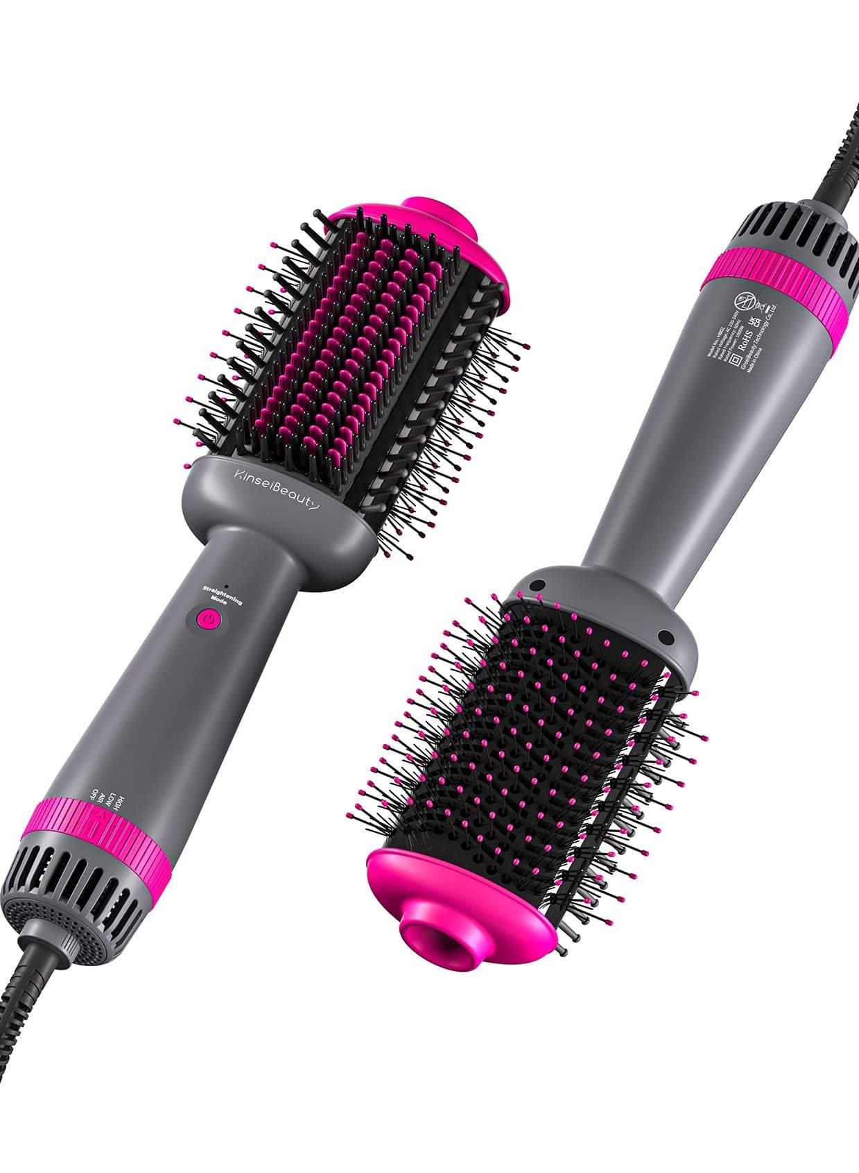 Hair Dryer Brush, 5-in-1 Volumizer Hot Air Brush for Hair Styler and Frizz Control, Oval Brush for Blow Drying, One Step Hair Dryer for Straight and Curly Hair, Styling Tools