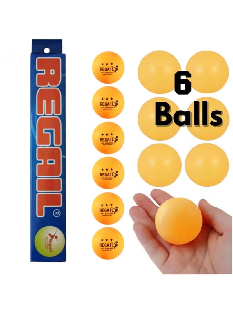 Professional ABS Table Tennis Balls 6-Pack | Tournament-Grade Bounce & Wind-Resistant Design | Indoor/Outdoor Dual Use | Portable Divided Container | For Solo Practice or Travel Backups