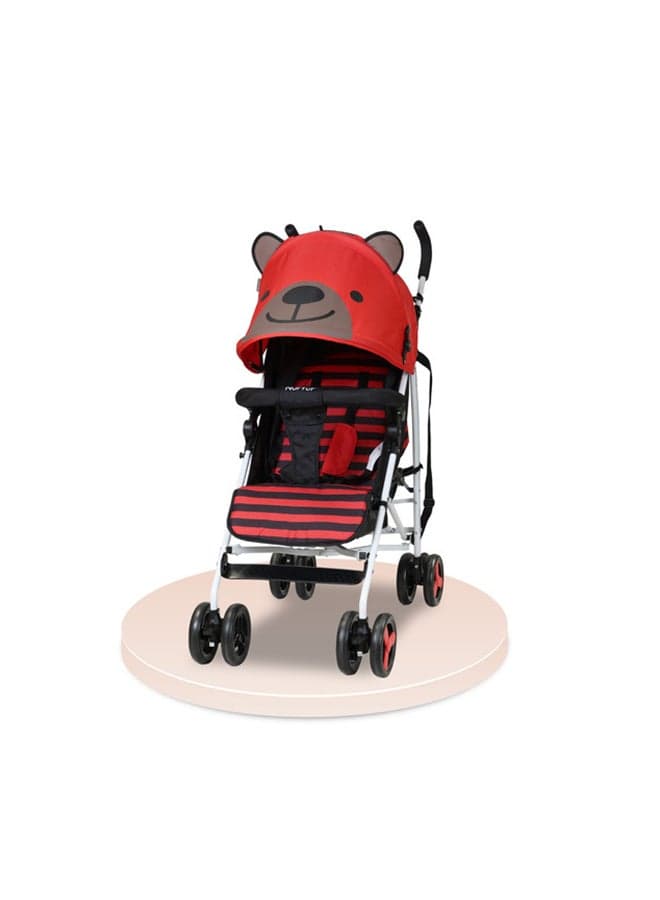 Luca Character Baby/Kids Lightweight Stroller 0 36 Months, Storage Basket, Detachable Bumper, 5 Point Safety Harness, Compact Design with shoulder strap - Red