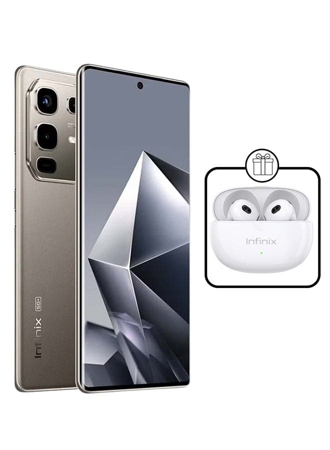 Note 50S Dual SIM Titanium Grey 16GB RAM (8+8) 256GB 5G+ With Infinix XE31 Earbuds - Middle East Version