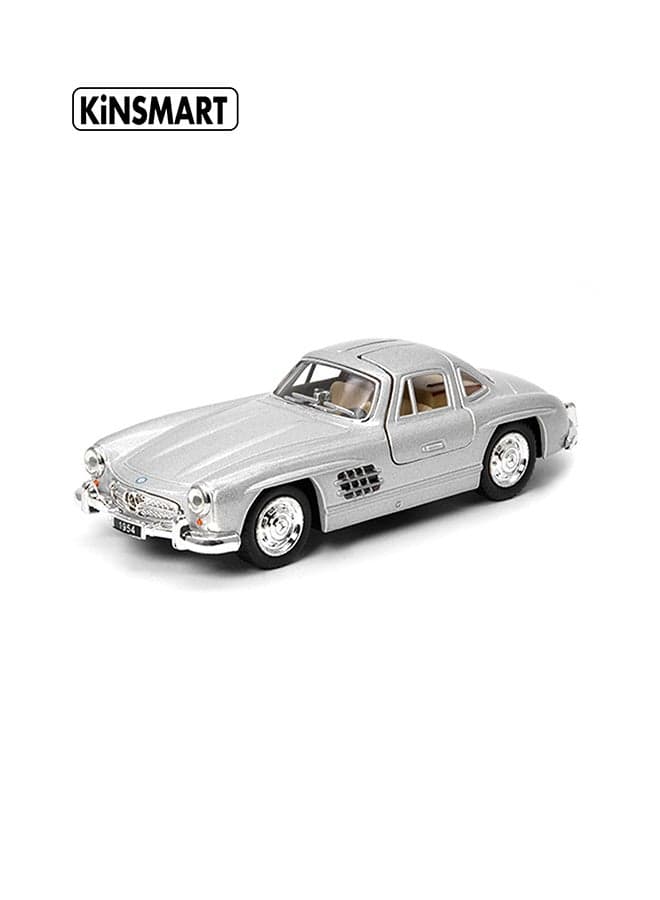 Kinsmart 1:36 1954 Mercedes-Benz 300SL Die-Cast Model Car (Silver) – Pull Back Toy for Kids & Collectors