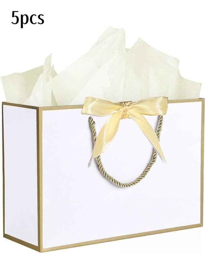 Large Paper Gift Bag With Tissue Paper,30x25x10cm,Gift Bags for Party Favors, Goodie, Weddings,Baby Shower
