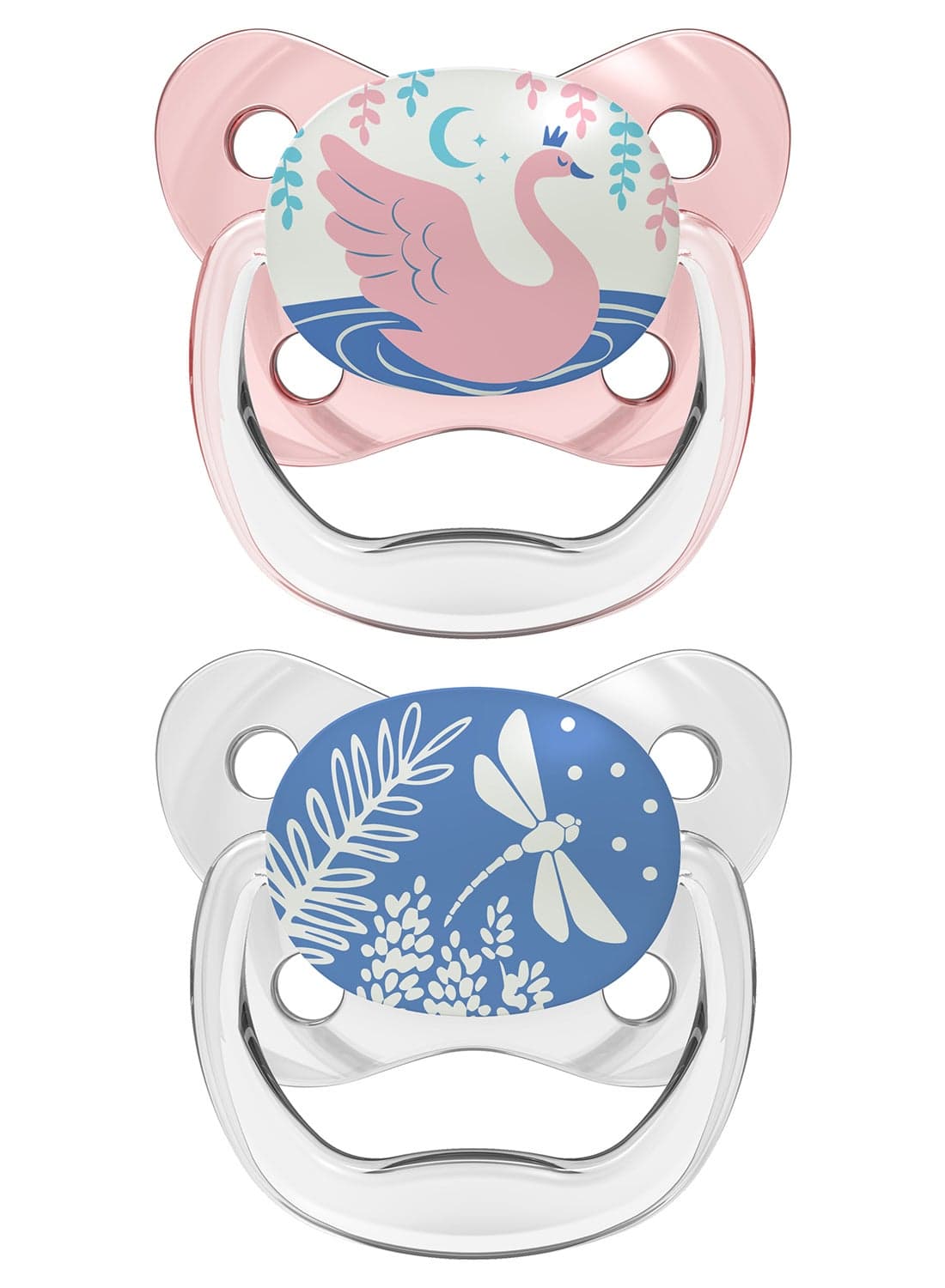 Glow In The Dark Butterfly Shield Pacifier, Pack Of 2