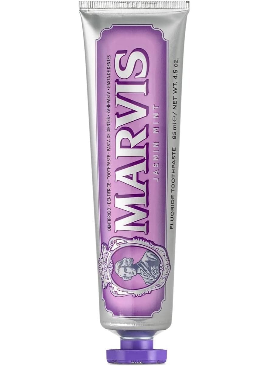 Marvis Jasmin Mint Toothpaste 85ml – Luxury Whitening Toothpaste with Refreshing Mint & Jasmine Flavor for Fresh Breath and Plaque Protection