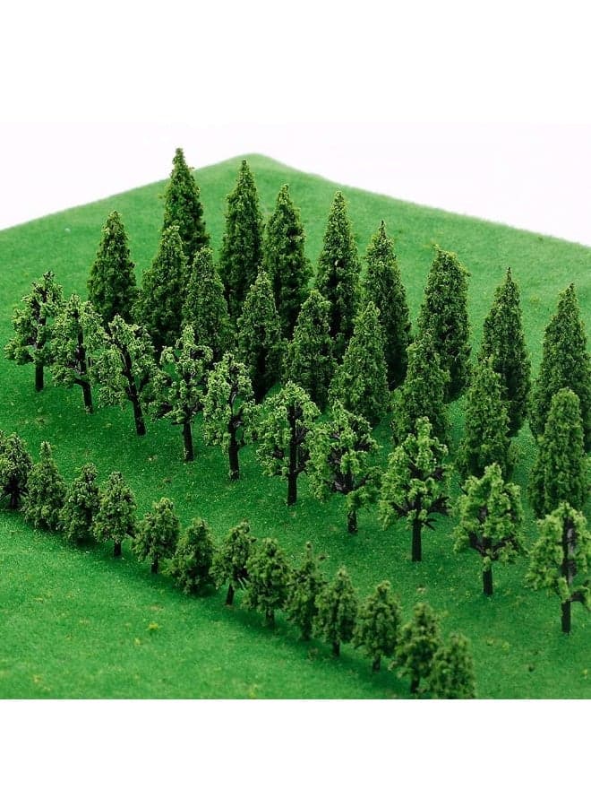 50 Pieces Model Trees Mixed, Model Tree Diorama Tree, Mixed Model Trees, Miniature Landscape Trees for DIY Train Railways Scenery Landscape