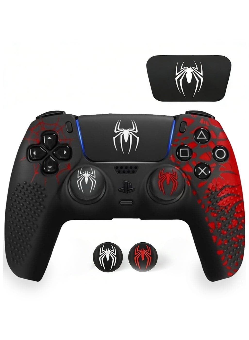 Anti-Slip Silicone Skin for PS5 Controller Soft Protective Grip Cover Case for PlayStation 5 Controller with Touch Pad Stickers Ergonomic Sweatproof Gaming Accessories for Enhanced Comfort & Control