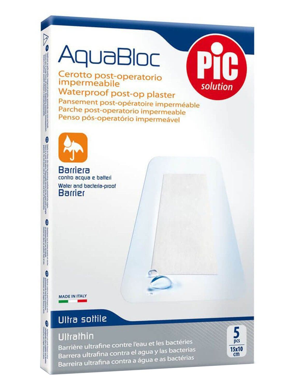 Aquabloc Waterproof Post-Op Plasters 15 X 10 Cm 5'S