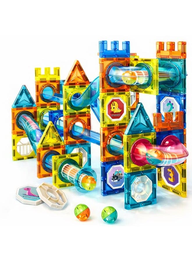 Magnetic sheet for kids, 68-piece STEM-approved educational building block set, creative magnetic puzzles and stacking games for toddlers, boys, and girls.