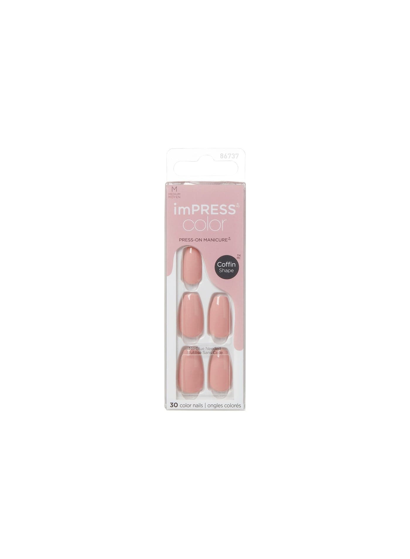 Kiss Impress Color Nails Medium Coffin- Sumptuous IMC504C