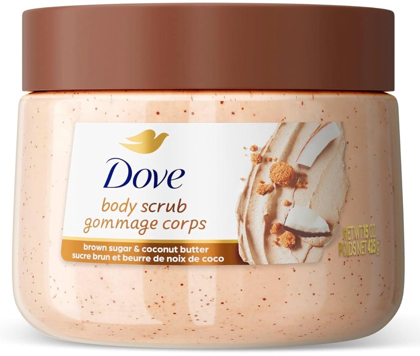 Body Scrub brown sugar & coconut butter - 425gm, Exfoliates and Deeply Nourishes for Smooth & Radiant Skin