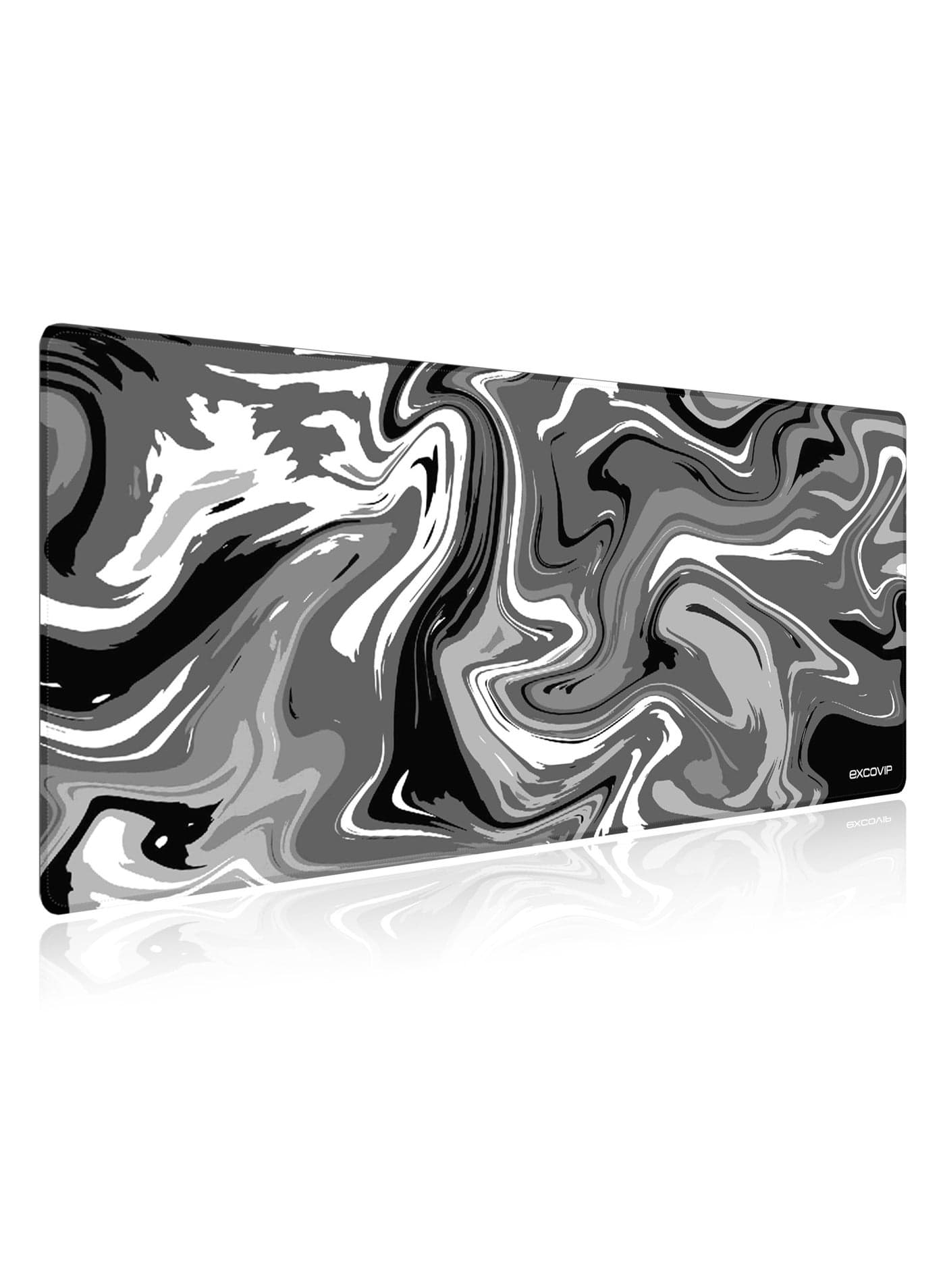 Large Gaming Mouse Pad,Anti-Skid Mousepad Large Keyboard Mouse Pad Desk Mat with Stitched Edges (700x300mm,Grey&Black)