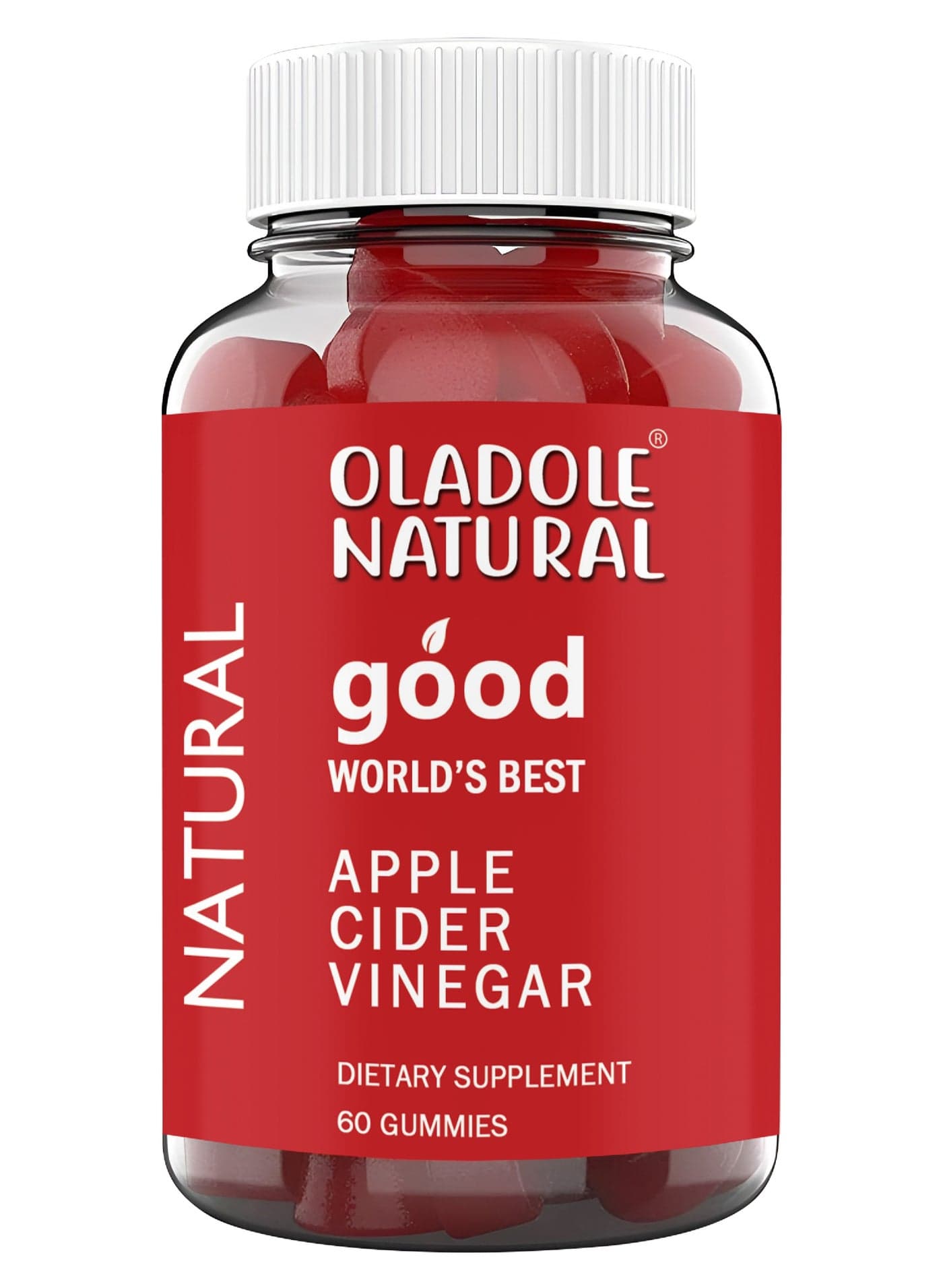 Apple Cider Vinegar Gummies with Mother, Supports Weight Management & Digestion - 60 Gummies