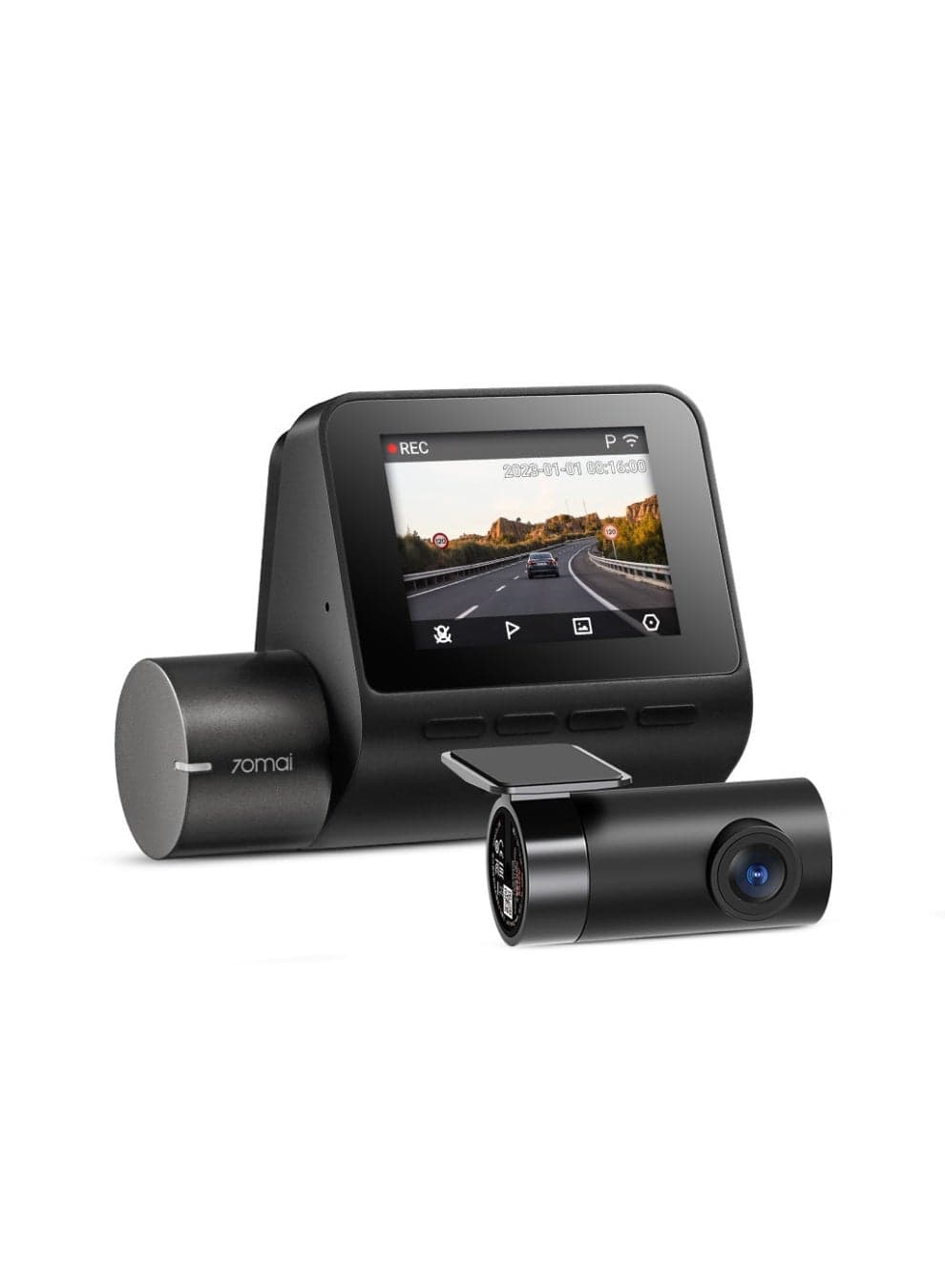Dash Cam A200 Dual-channel Record 1080P HDR 2'' IPS Screen 24H Parking Monitor 70mai Car DVR A200 WIFI APP 130° FOV