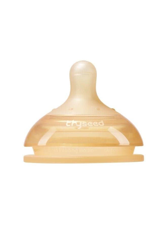 Thyseed Natural Anti Colic Silicone Baby Bottle Nipple Teat Replacement Soft Breast Like Nipple Food Grade BPA Free Replacement Teat Compatible with All Thyseed Feeding Bottles Wide Neck Laser Cut Flow Precision Sterilizer Safe Easy Clean1-Pack Clear