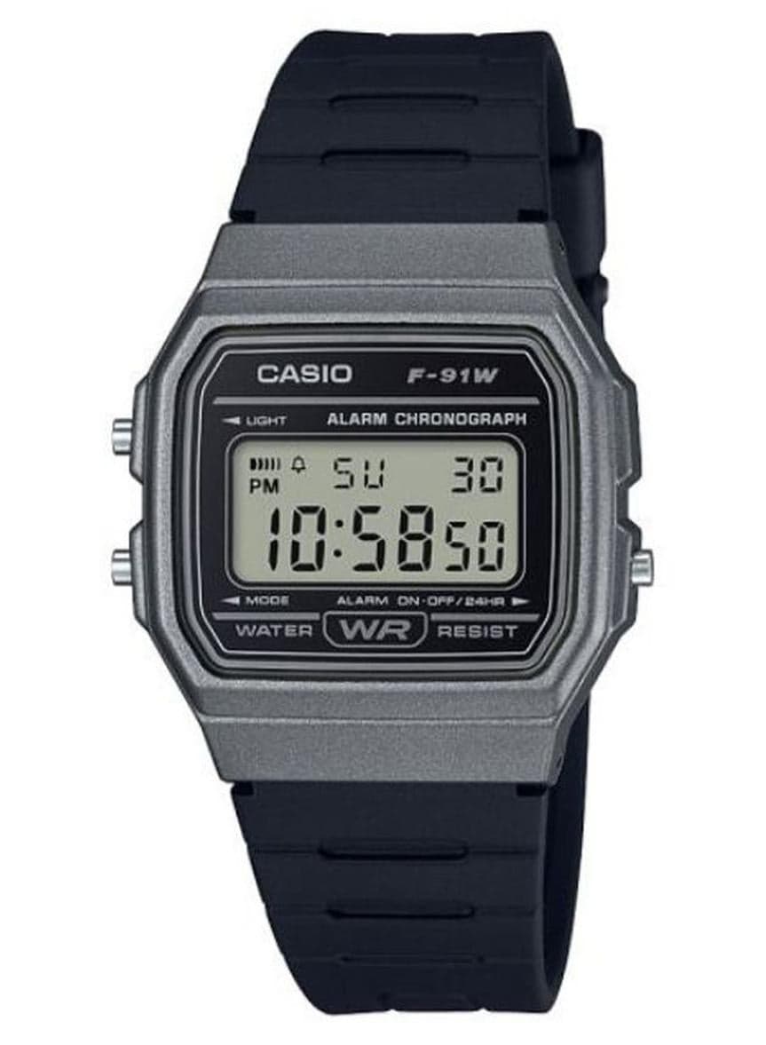 Men Resin Digital Watch F-91WM-1BDF - 38 mm - Black