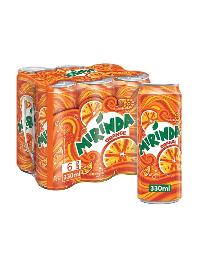 Orange Carbonated Soft Drink Can