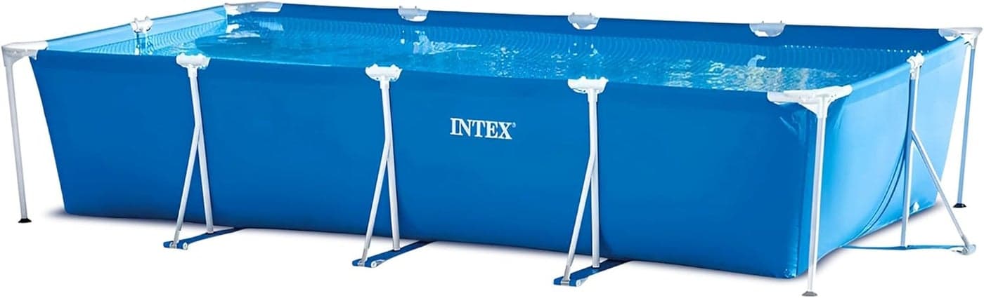 Intex Rectangular Frame Pool, Multi Colour, Ages 6+, 28273, Black, Rect.Pool Frame W/O Pump 4.5X2.2X.85 7,127L