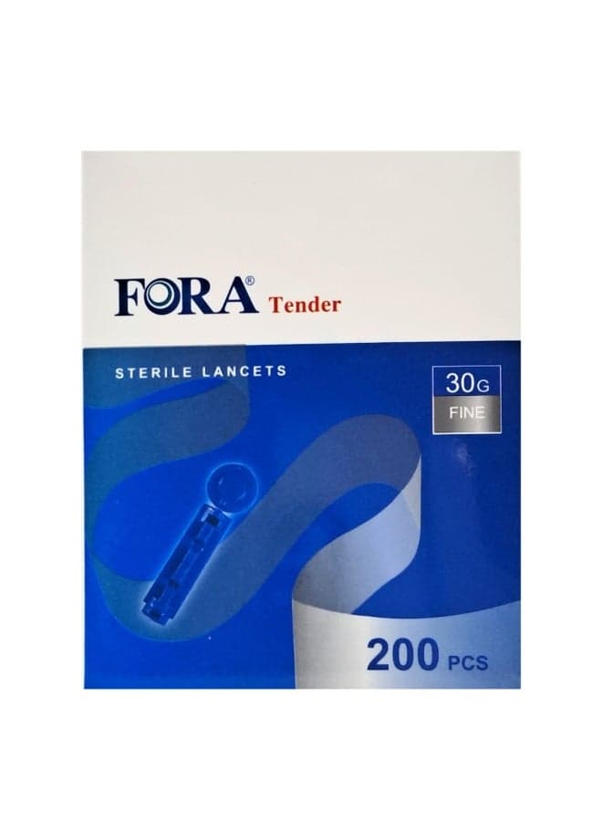 Fora Sterile Lancets Fine 200pcs 30G