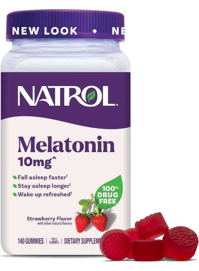 Melatonin Sleep Strawberry Flavor 10 Mg 140 Gummies