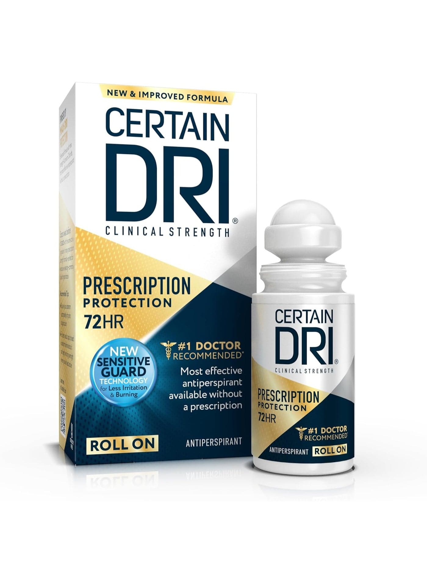Certain Dri Clinical Strength Prescription Protection Antiperspirant Roll-On, 72 Hour Protection, 1.2 Fl Oz